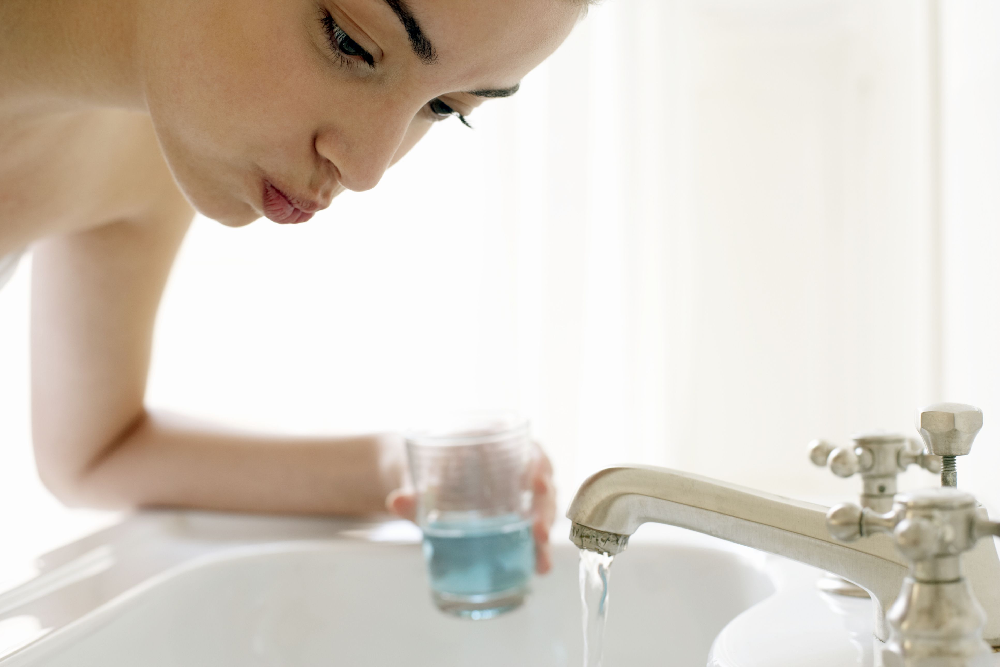 rinsing mouth